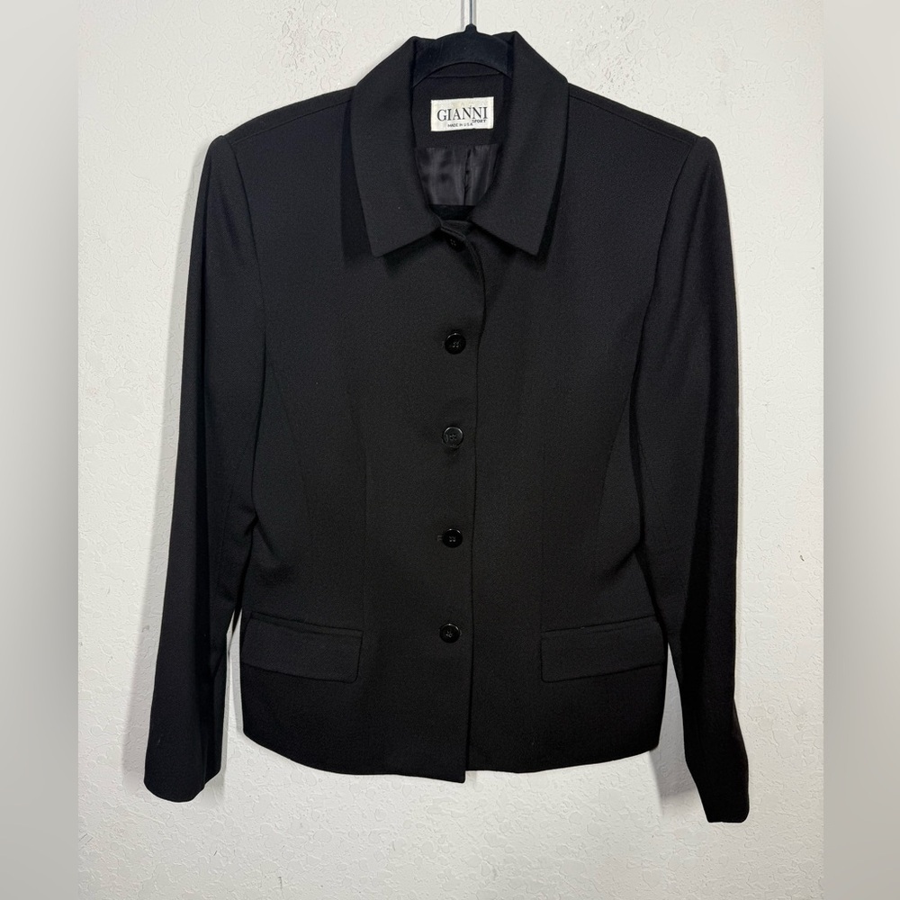 VTG Ganni Sport 100% Wool Blazer Size 10